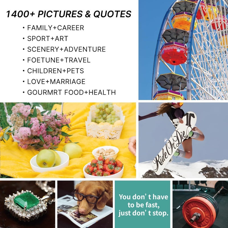 emmoolife Vision Board Book for Black Women, Vision Board Kit 1400+ Inspirational Pictures Quotes & Stickers, Magazine for Vision Board & Collage Book, Realize Dreams & Create Life Goals - Image 2